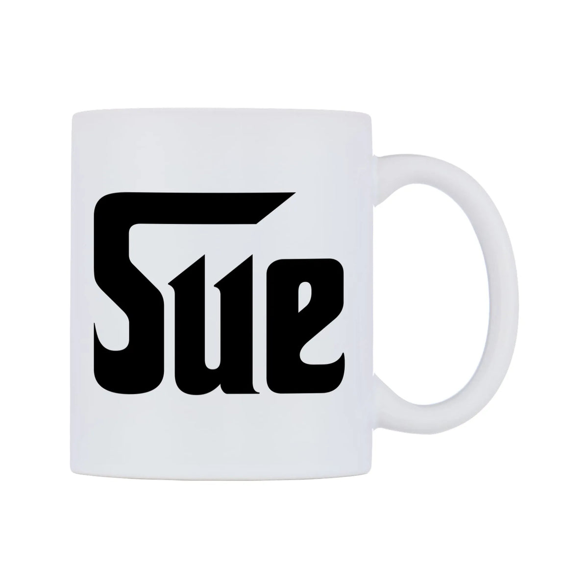Sue - Godfather Themed Mug — white 11oz gloss mug, left side, on a white background