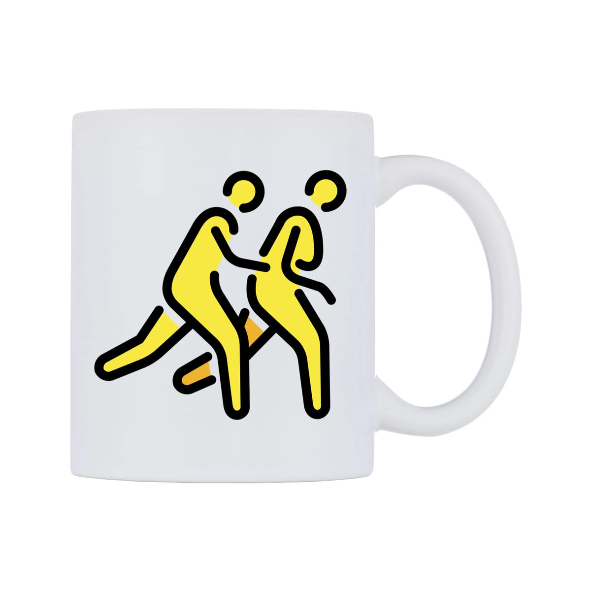 Evacuate Emoji Mug — mug, left side, on a white background