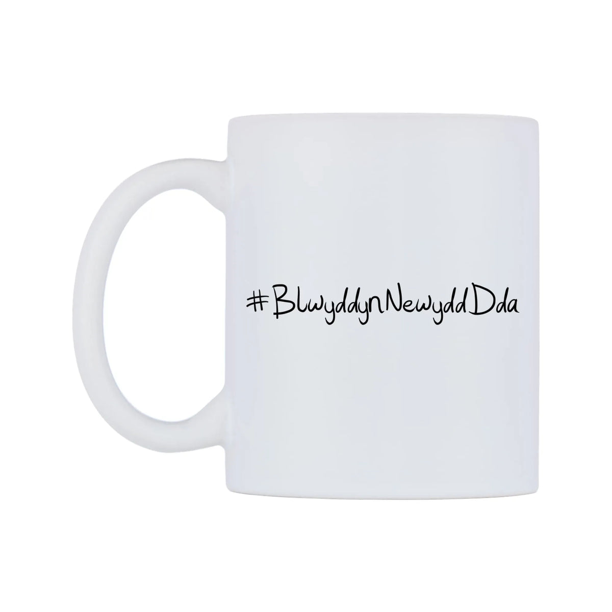 BlwyddynNewyddDda Mug — mug, right side, on a white background