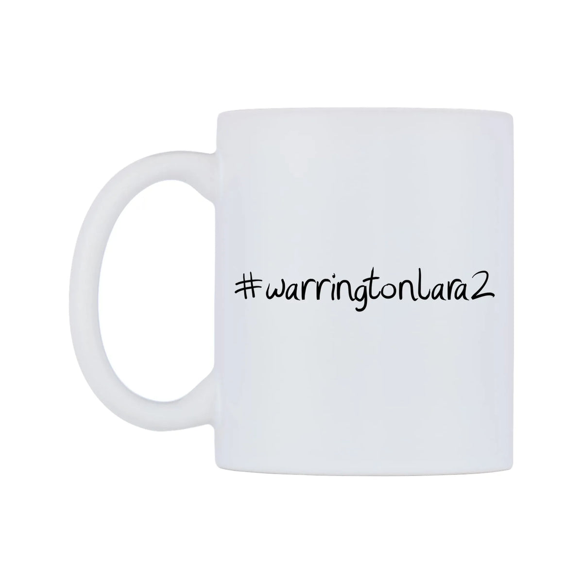 warringtonlara2 Mug — mug, right side, on a white background