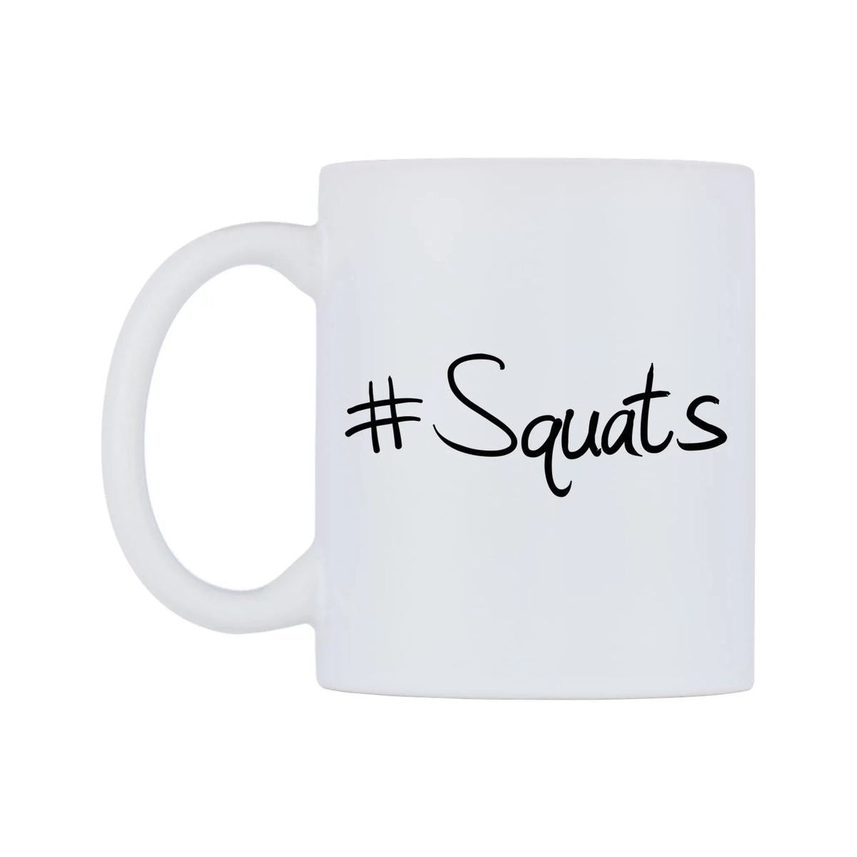 Squats Mug — mug, right side, on a white background