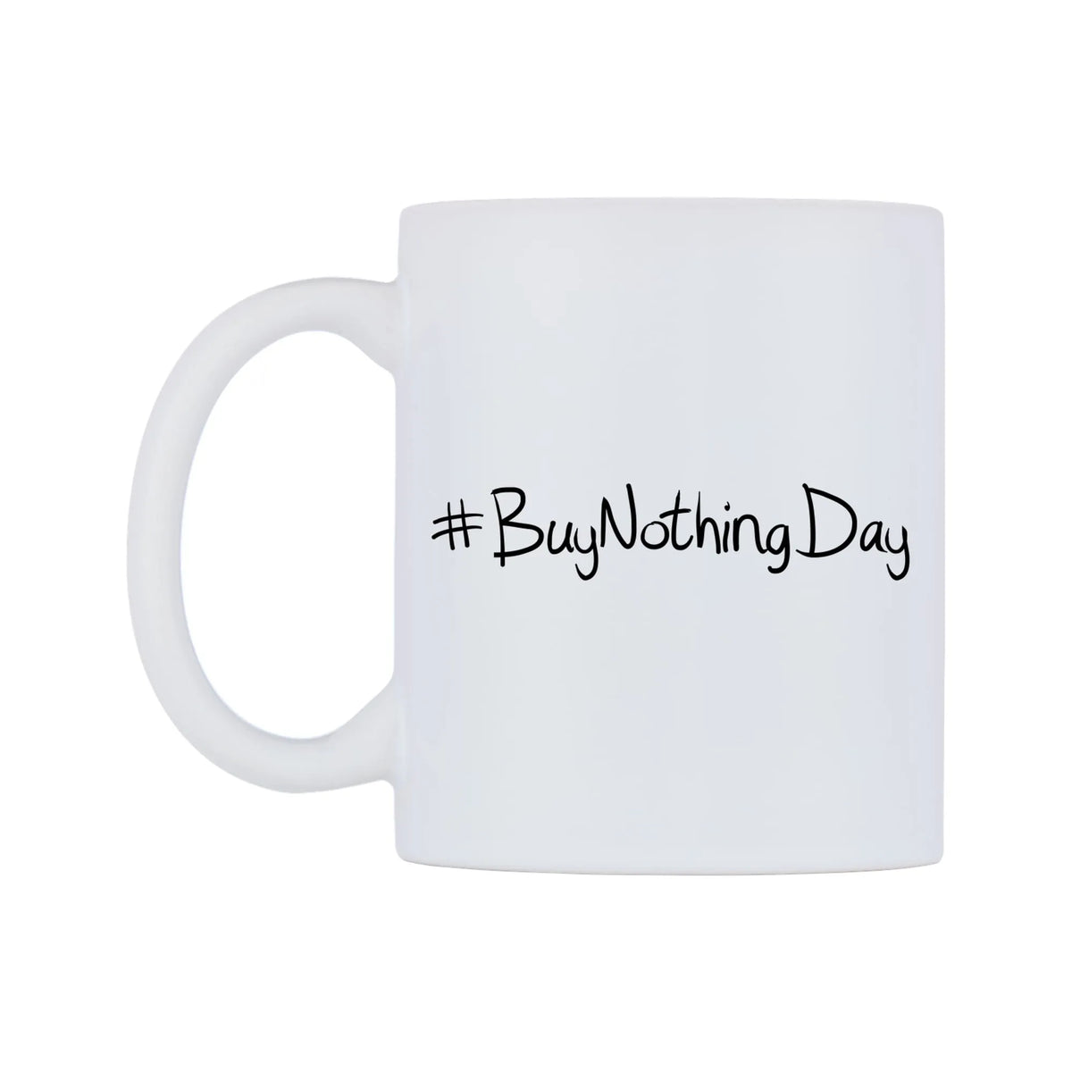 BuyNothingDay Mug — mug, right side, on a white background