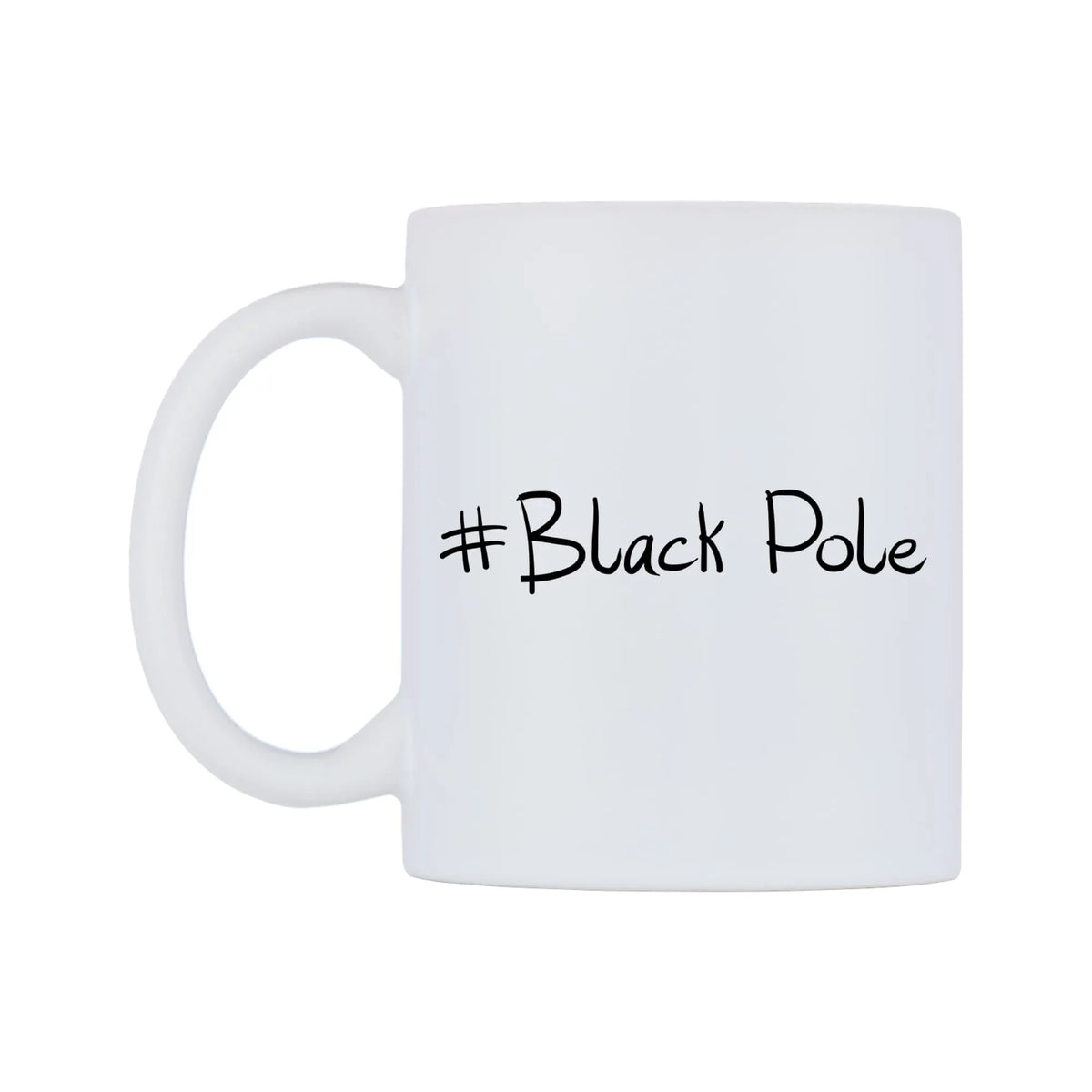 Black Pole Mug — mug, right side, on a white background