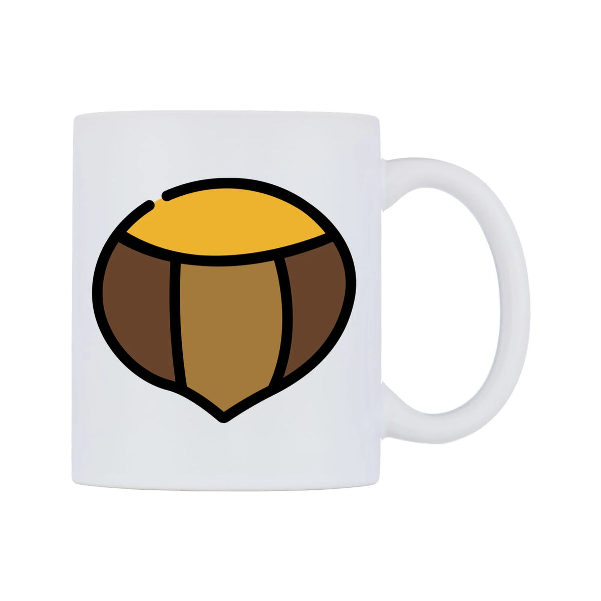Chestnut Emoji Mug — mug, left side, on a white background