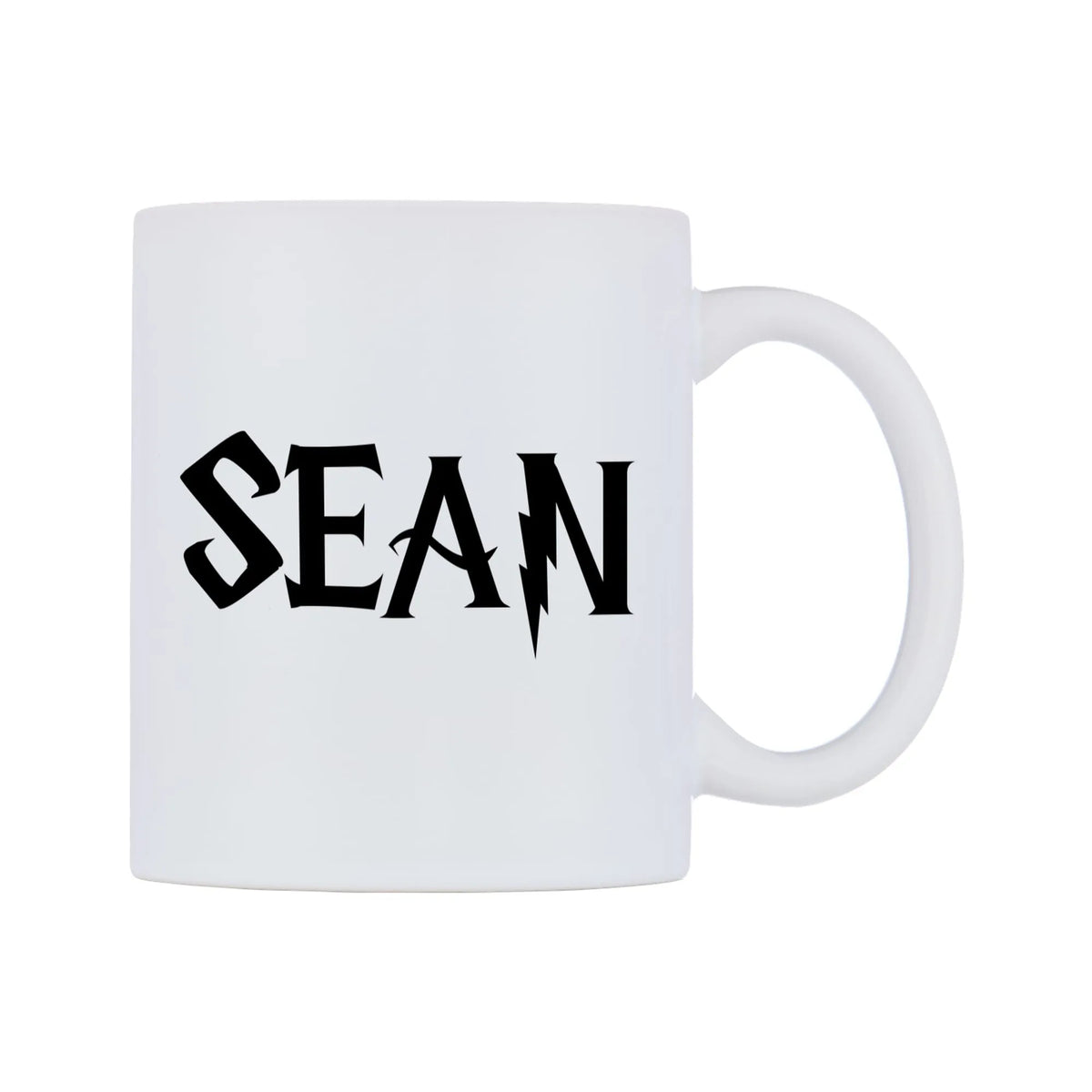 Sean - Wizard Themed Mug — mug, left side, on a white background