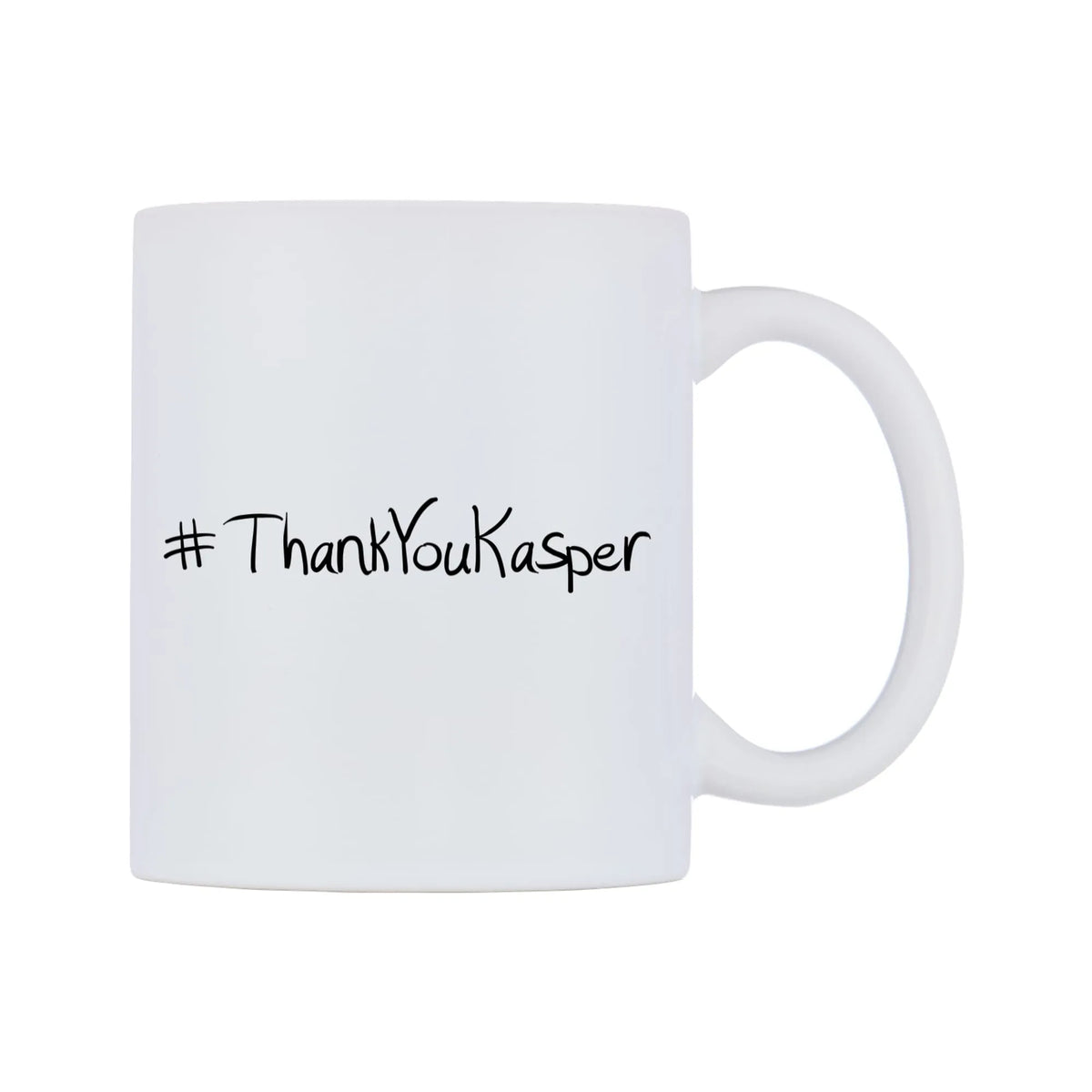 ThankYouKasper Mug — mug, left side, on a white background