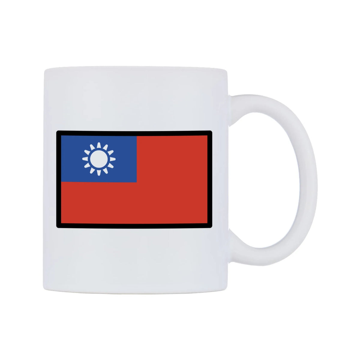 Taiwan Flag Emoji Mug — mug, left side, on a white background