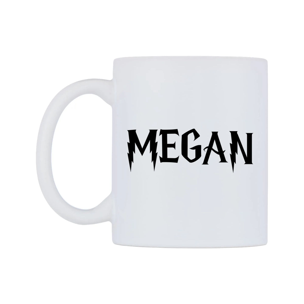 Megan - Wizard Themed Mug — white 11oz gloss mug, right side, on a white background
