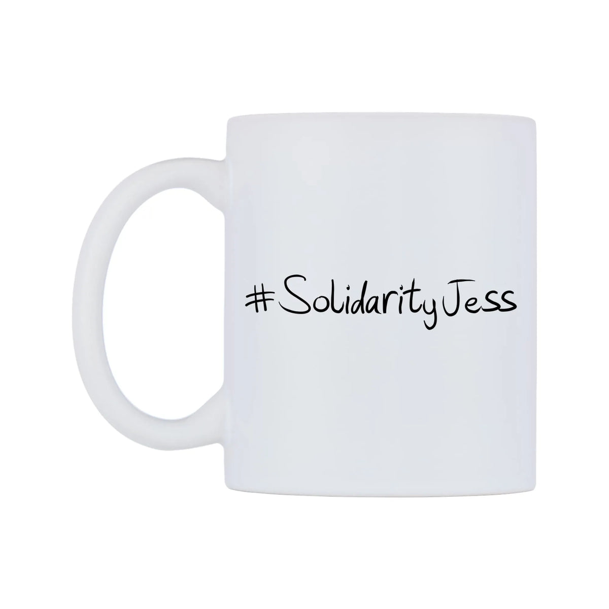 SolidarityJess Mug — mug, right side, on a white background