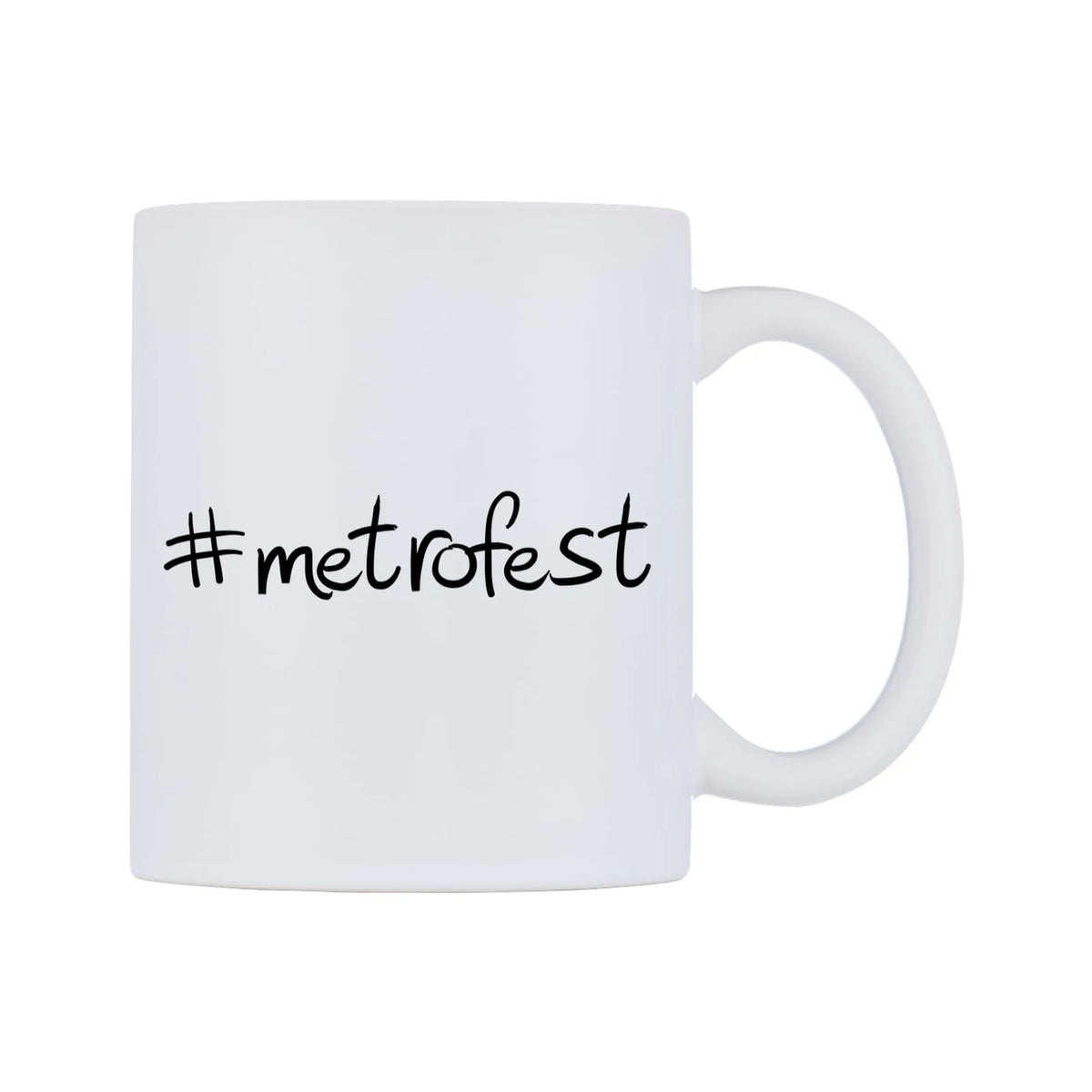 metrofest Mug — mug, left side, on a white background
