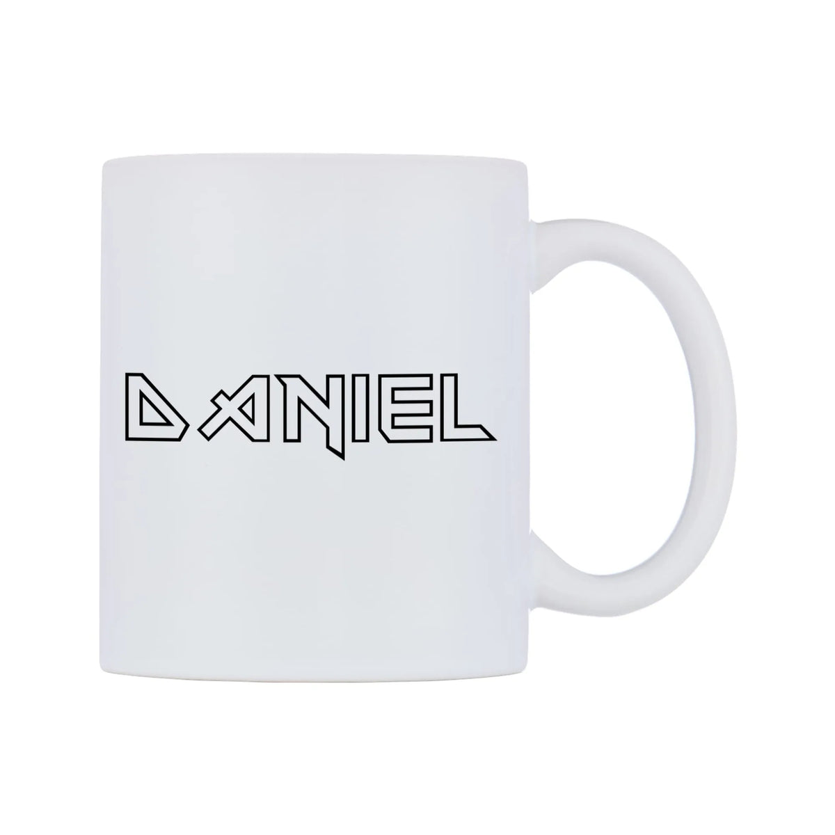 Daniel - Iron Maiden Themed Mug — white 11oz gloss mug, left side, on a white background