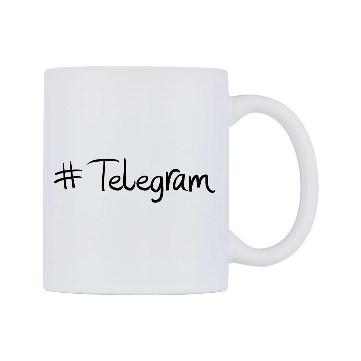Telegram Mug — mug, left side, on a white background