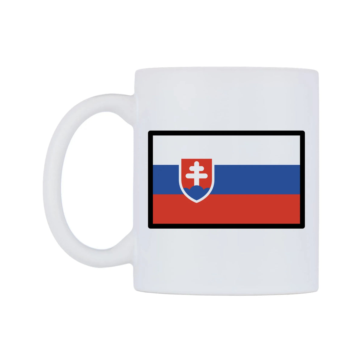 Slovakia Flag Emoji Mug — mug, right side, on a white background