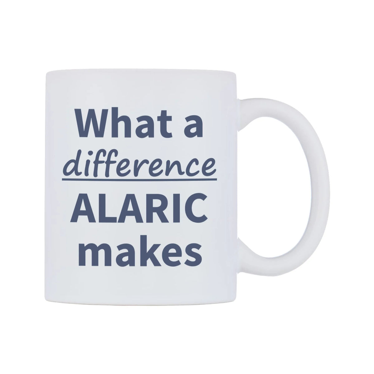 What a difference ALARIC makes Mug — mug, left side, on a white background