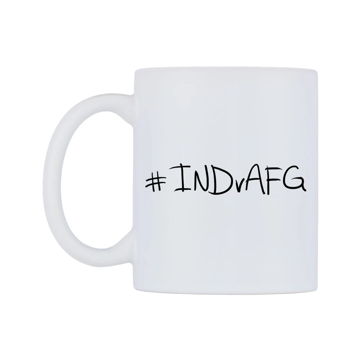 INDvAFG Mug — mug, right side, on a white background