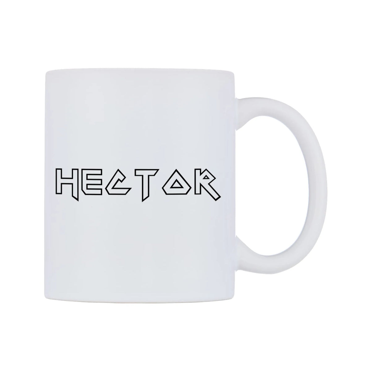 Hector - Iron Maiden Themed Mug — white 11oz gloss mug, left side, on a white background