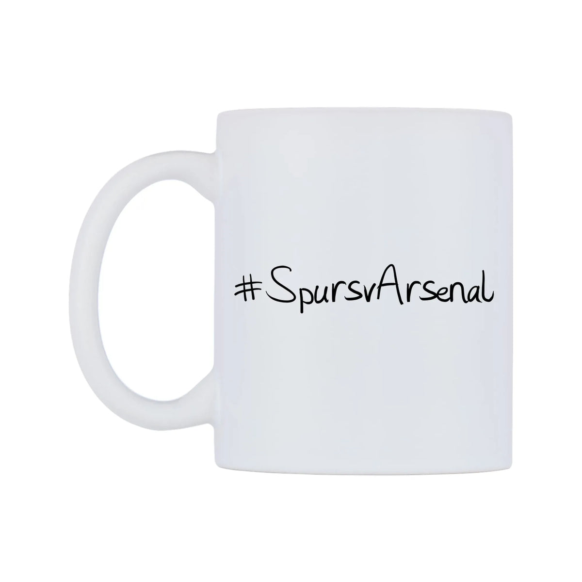 SpursvArsenal Mug — mug, right side, on a white background