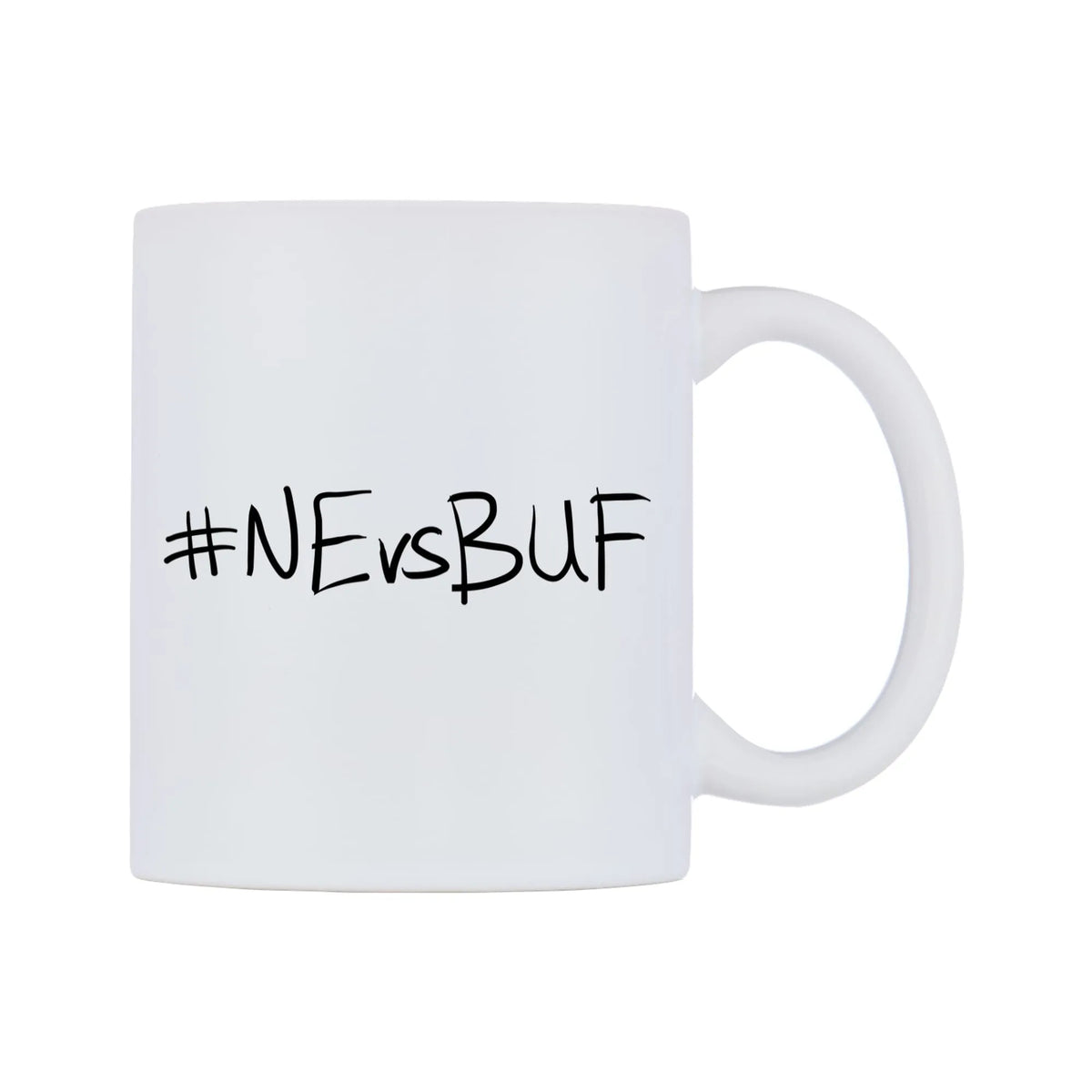 NEvsBUF Mug — mug, left side, on a white background