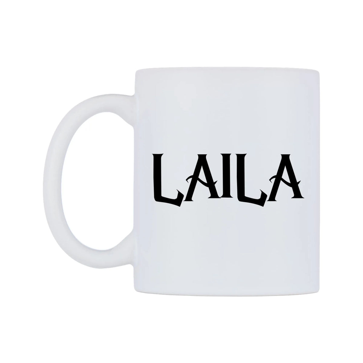 Laila - Wizard Themed Mug — white 11oz gloss mug, right side, on a white background