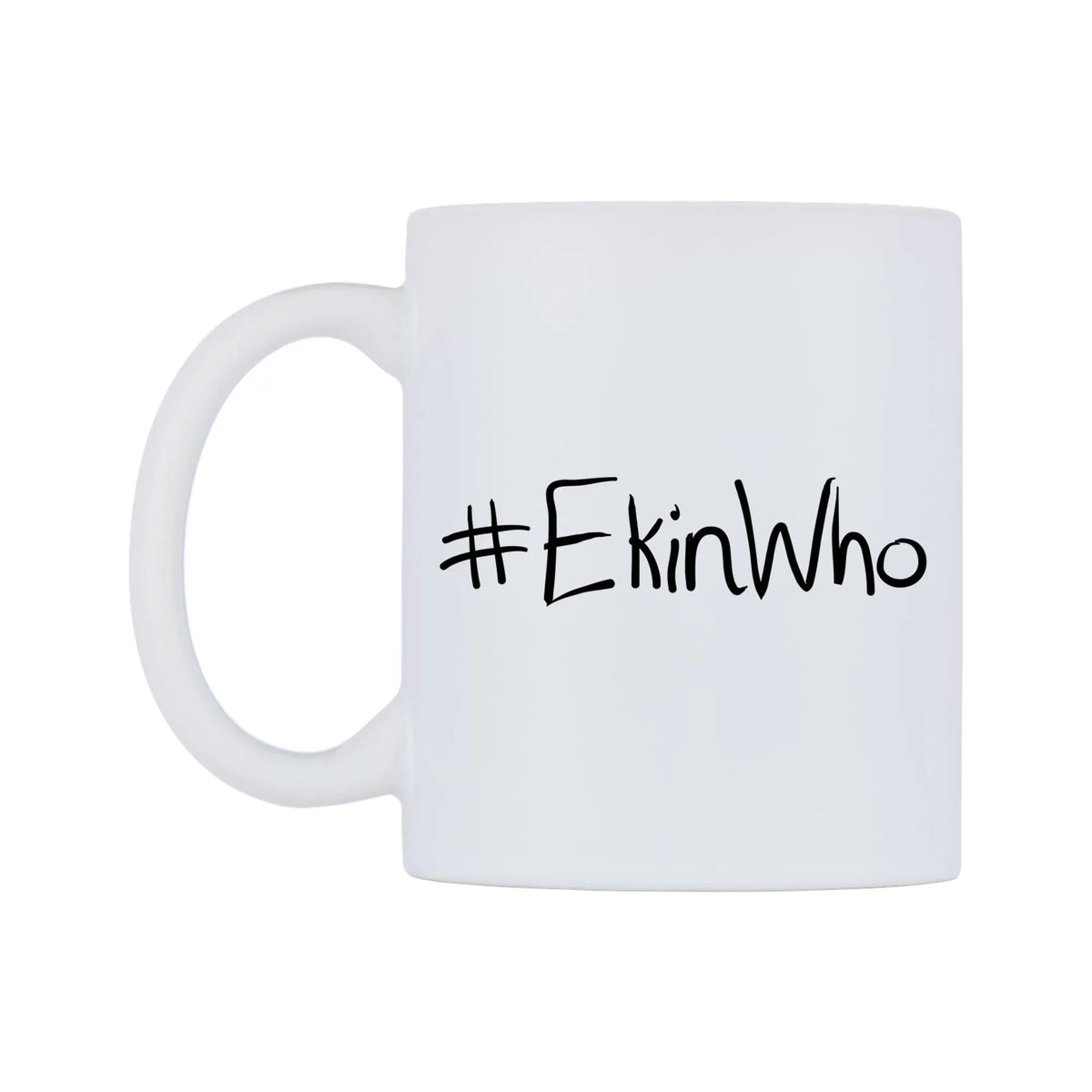 EkinWho Mug — mug, right side, on a white background