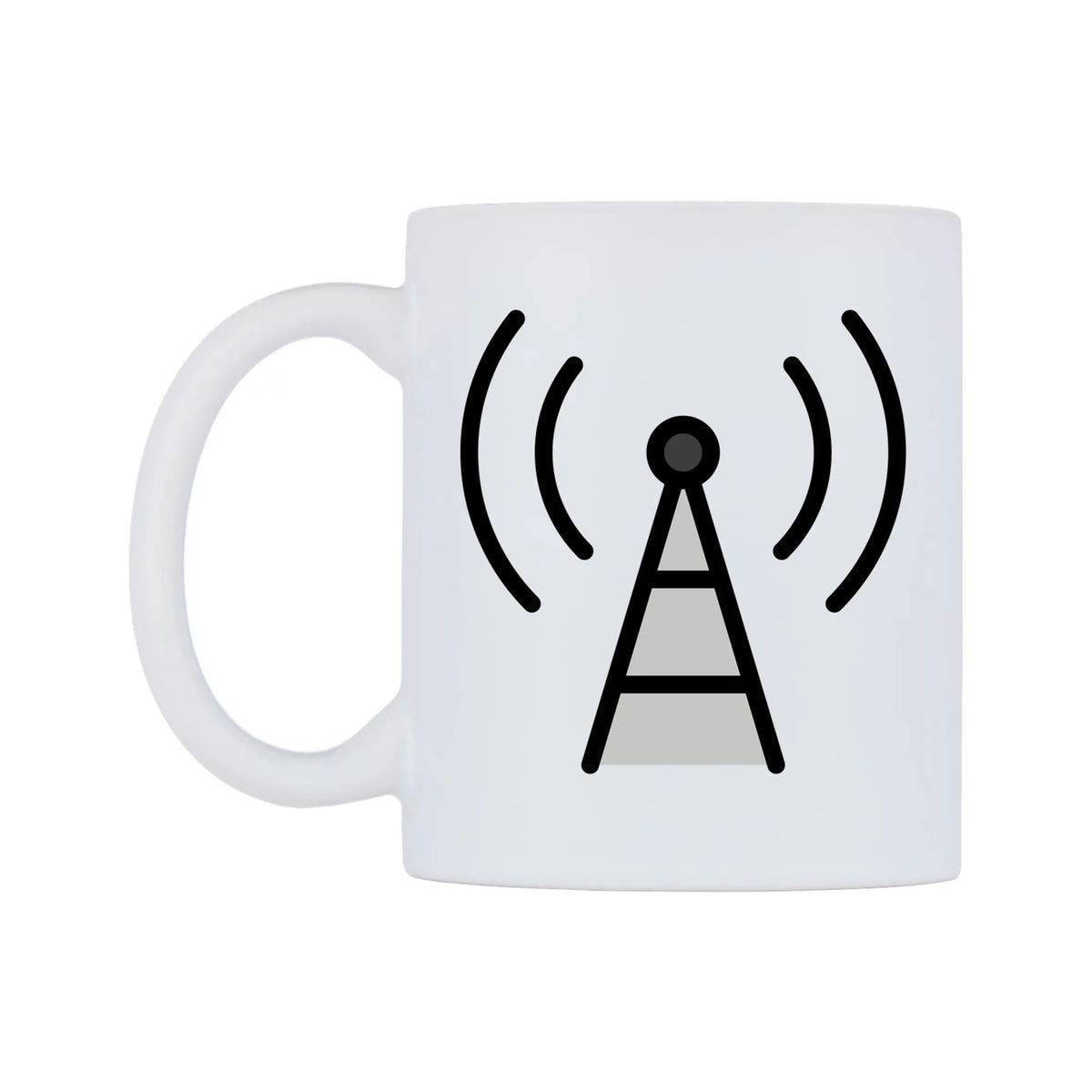 Transmission Emoji Mug — mug, right side, on a white background