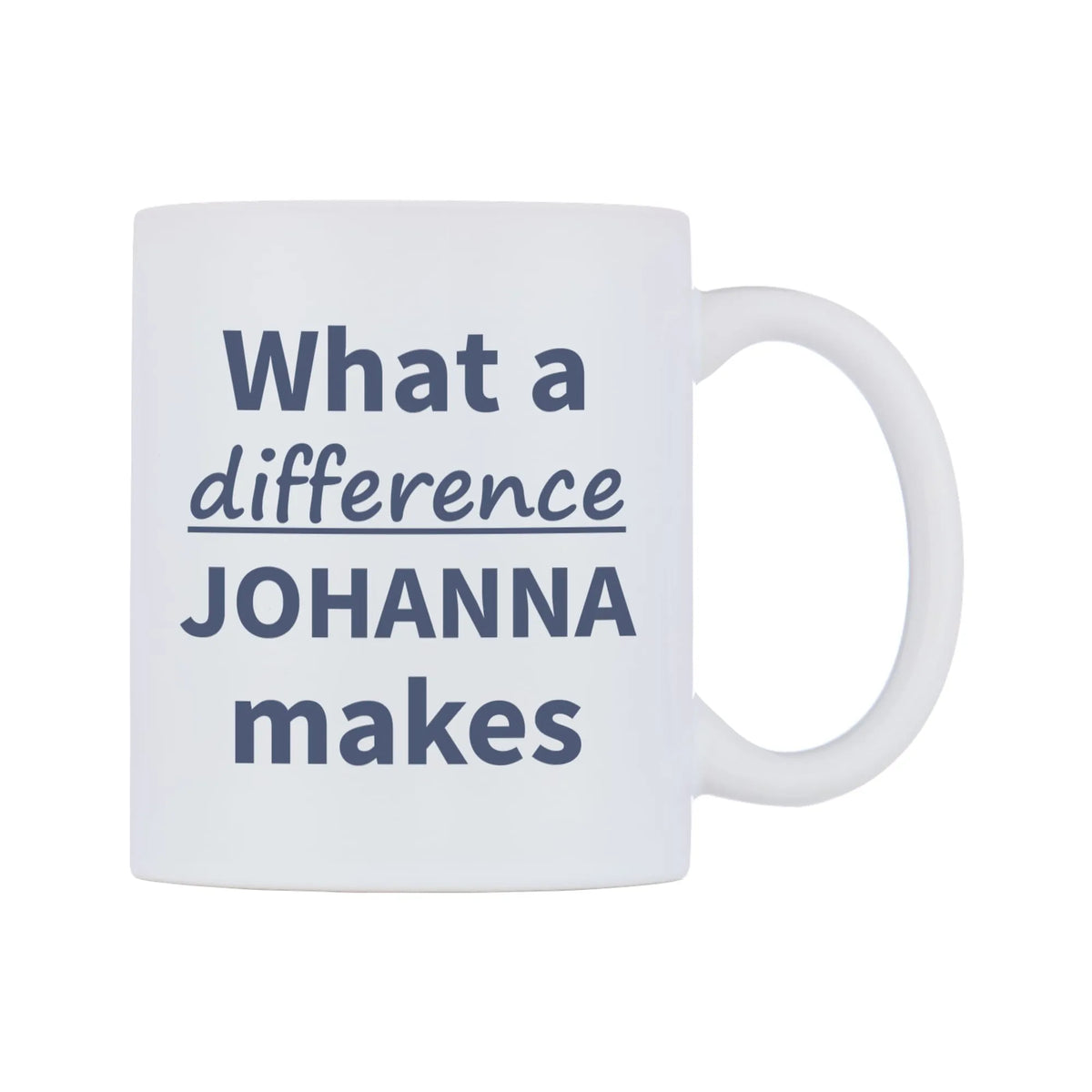What a difference JOHANNA makes Mug — mug, left side, on a white background