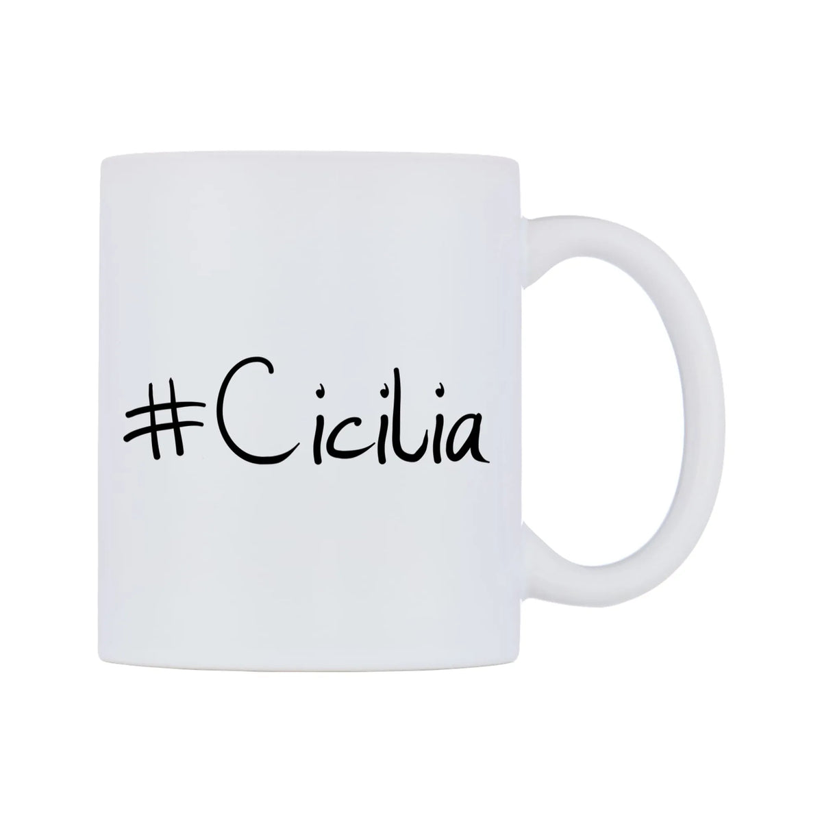 Cicilia Mug — mug, left side, on a white background