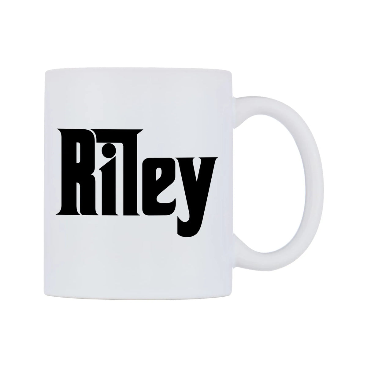 Riley - Godfather Themed Mug — white 11oz gloss mug, left side, on a white background