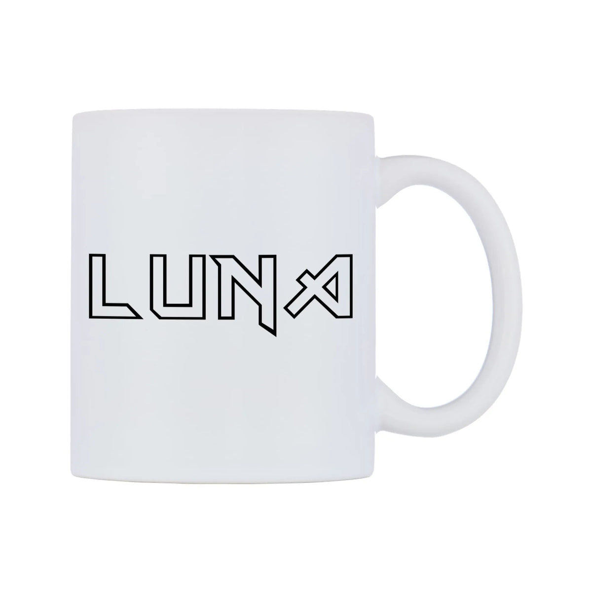 Luna - Iron Maiden Themed Mug — white 11oz gloss mug, left side, on a white background