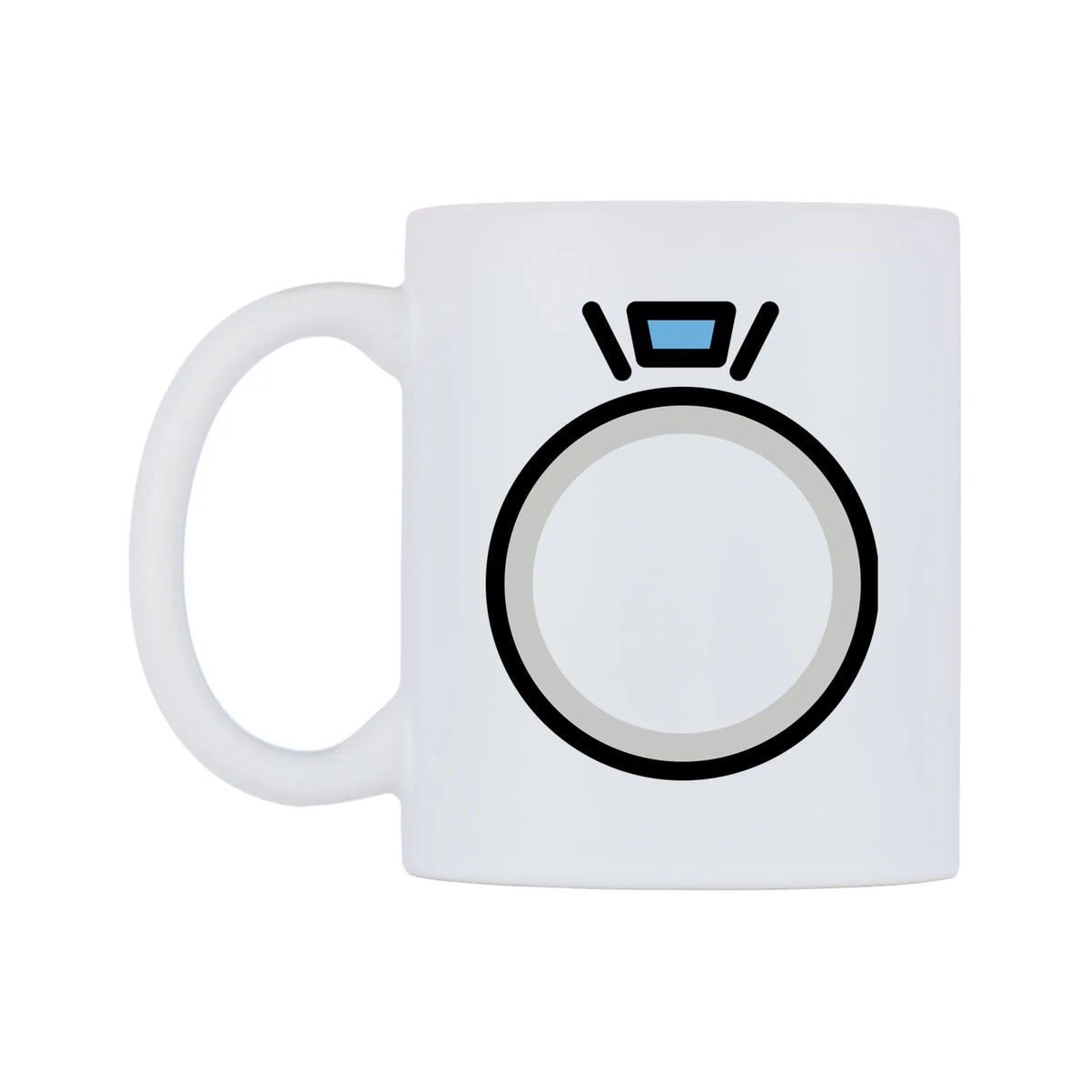 Ring Emoji Mug — mug, right side, on a white background