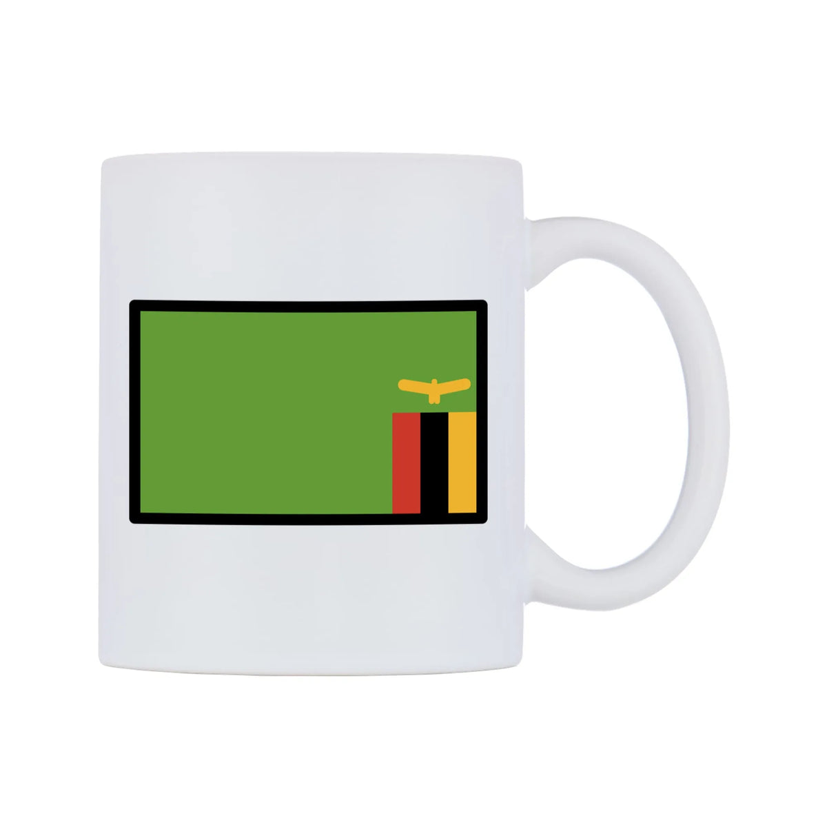 Zambia Flag Emoji Mug — mug, left side, on a white background