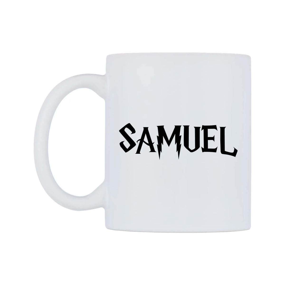 Samuel - Wizard Themed Mug — white 11oz gloss mug, right side, on a white background