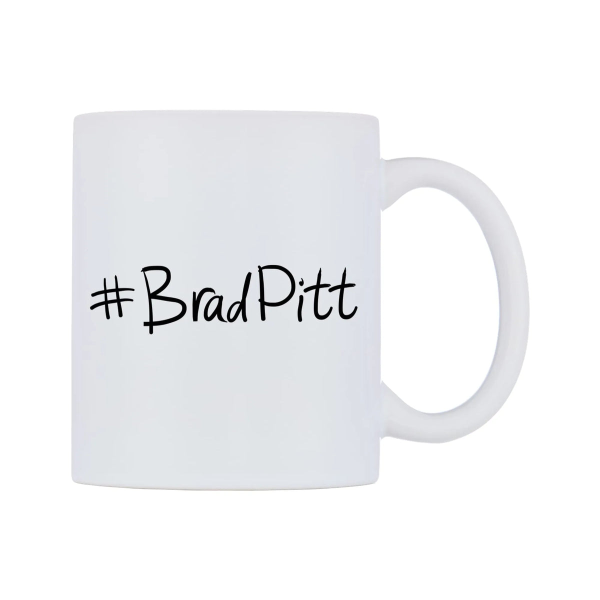 BradPitt Mug — mug, left side, on a white background