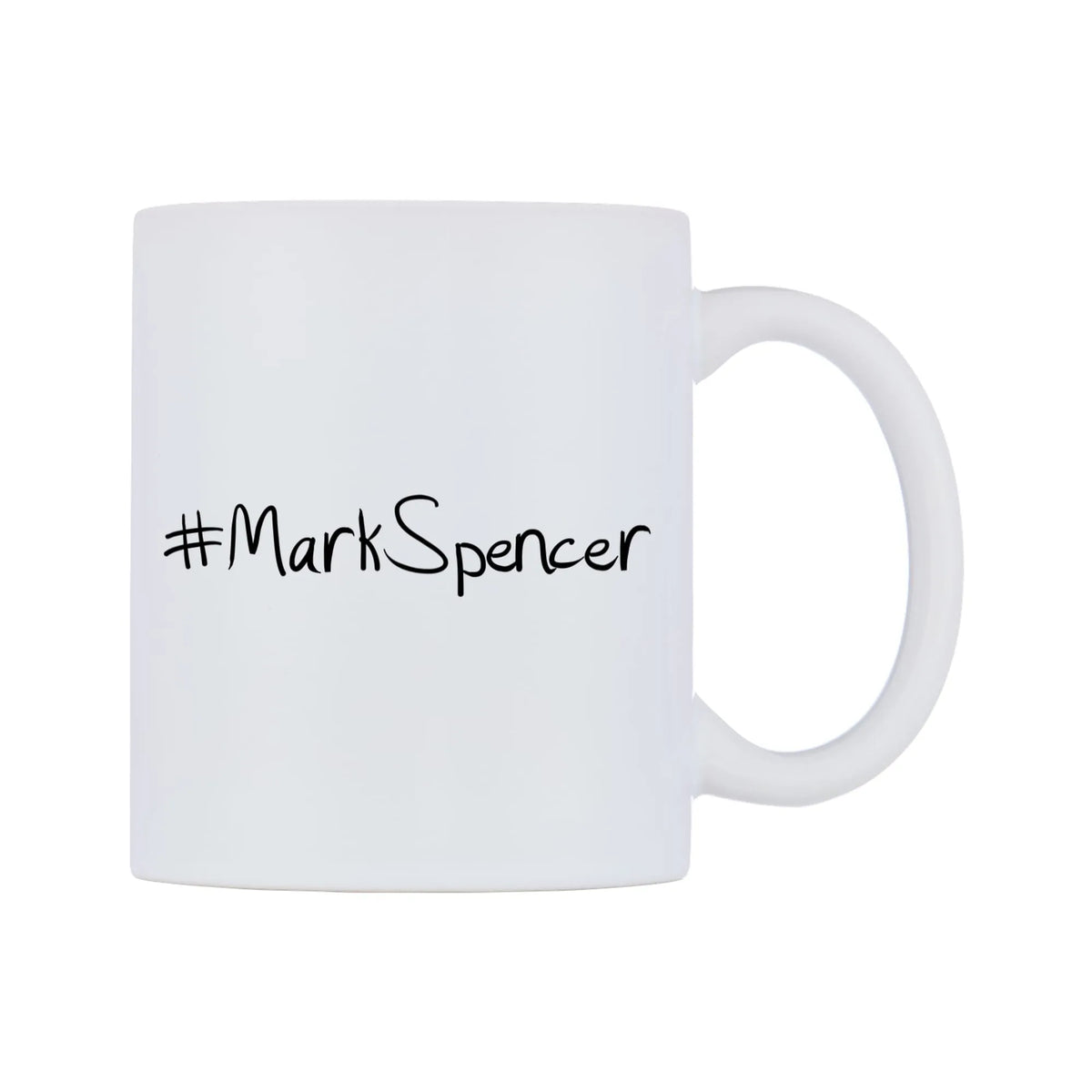 MarkSpencer Mug — mug, left side, on a white background