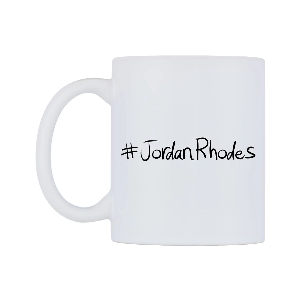 JordanRhodes Mug — mug, right side, on a white background