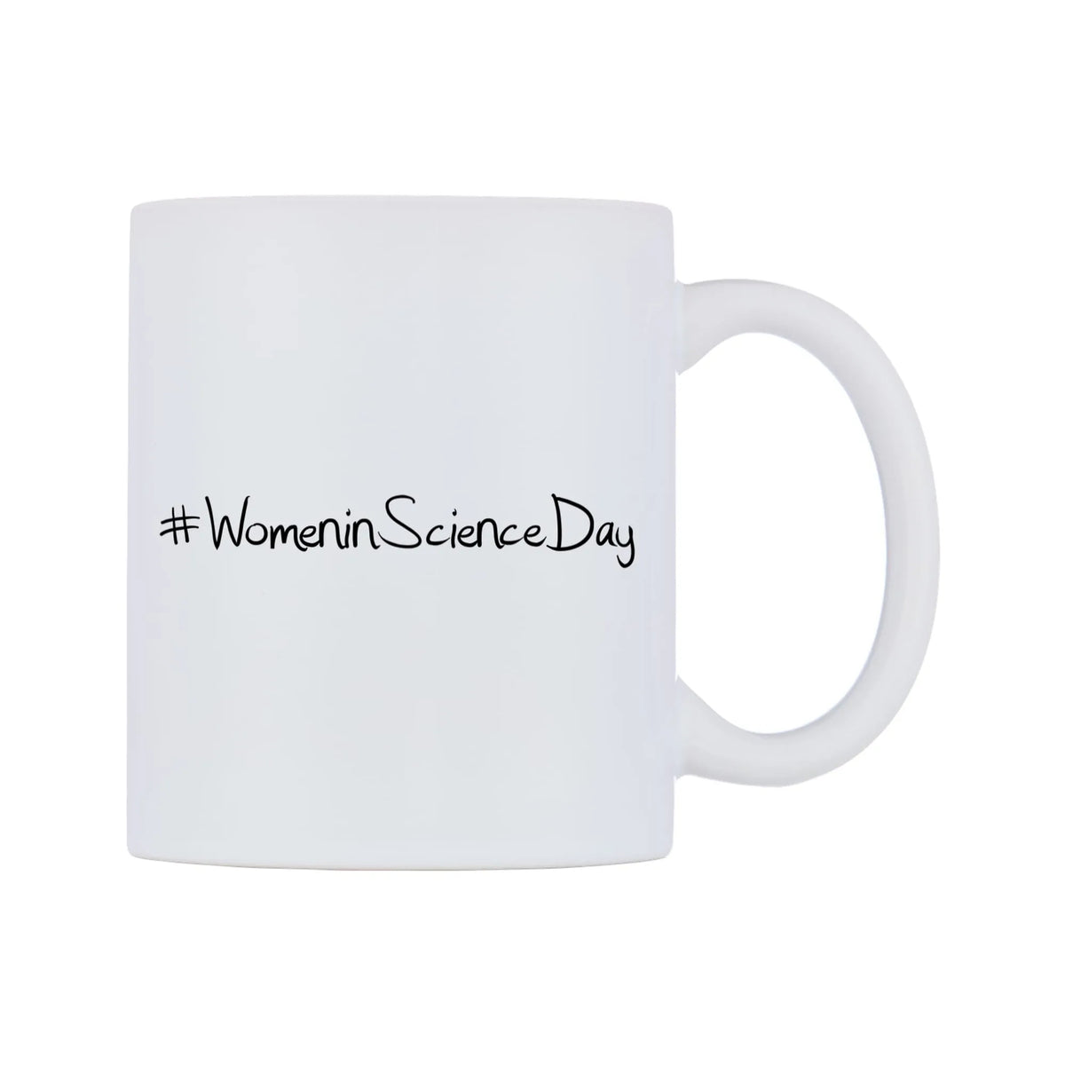 WomeninScienceDay Mug — mug, left side, on a white background