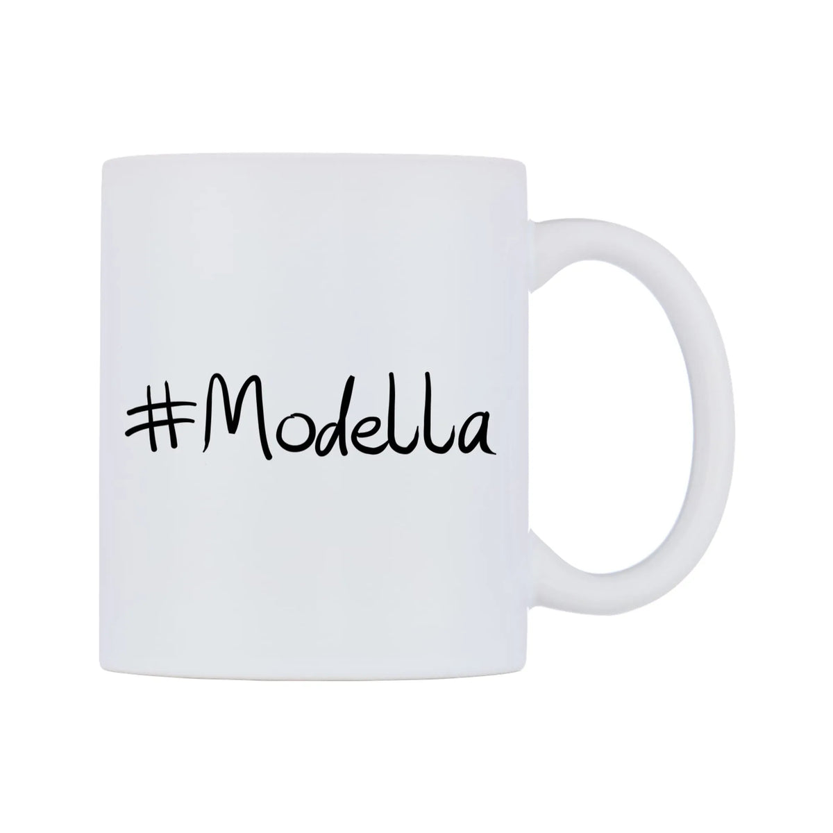 Modella Mug — mug, left side, on a white background