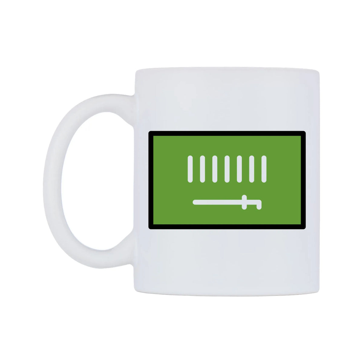 Saudi Arabia Flag Emoji Mug — mug, right side, on a white background