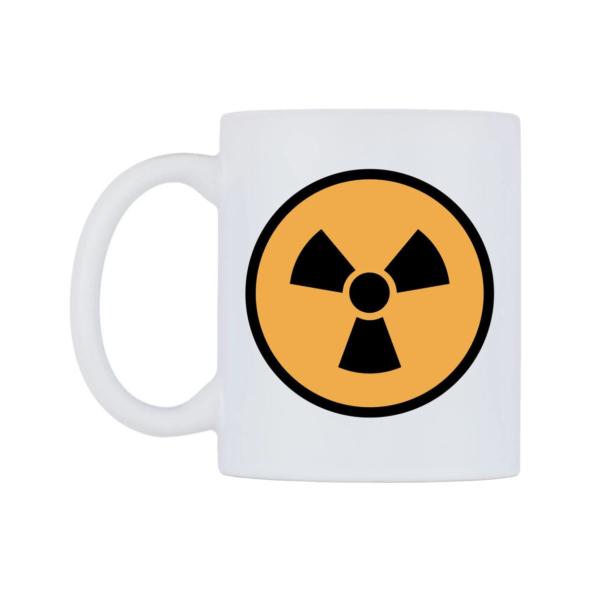 Radioactive Emoji Mug — mug, right side, on a white background