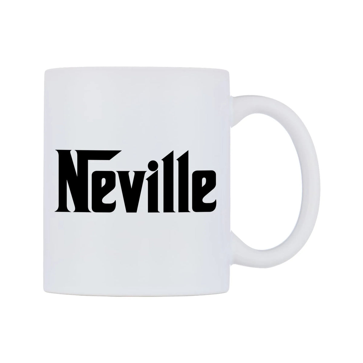 Neville - Godfather Themed Mug — white 11oz gloss mug, left side, on a white background