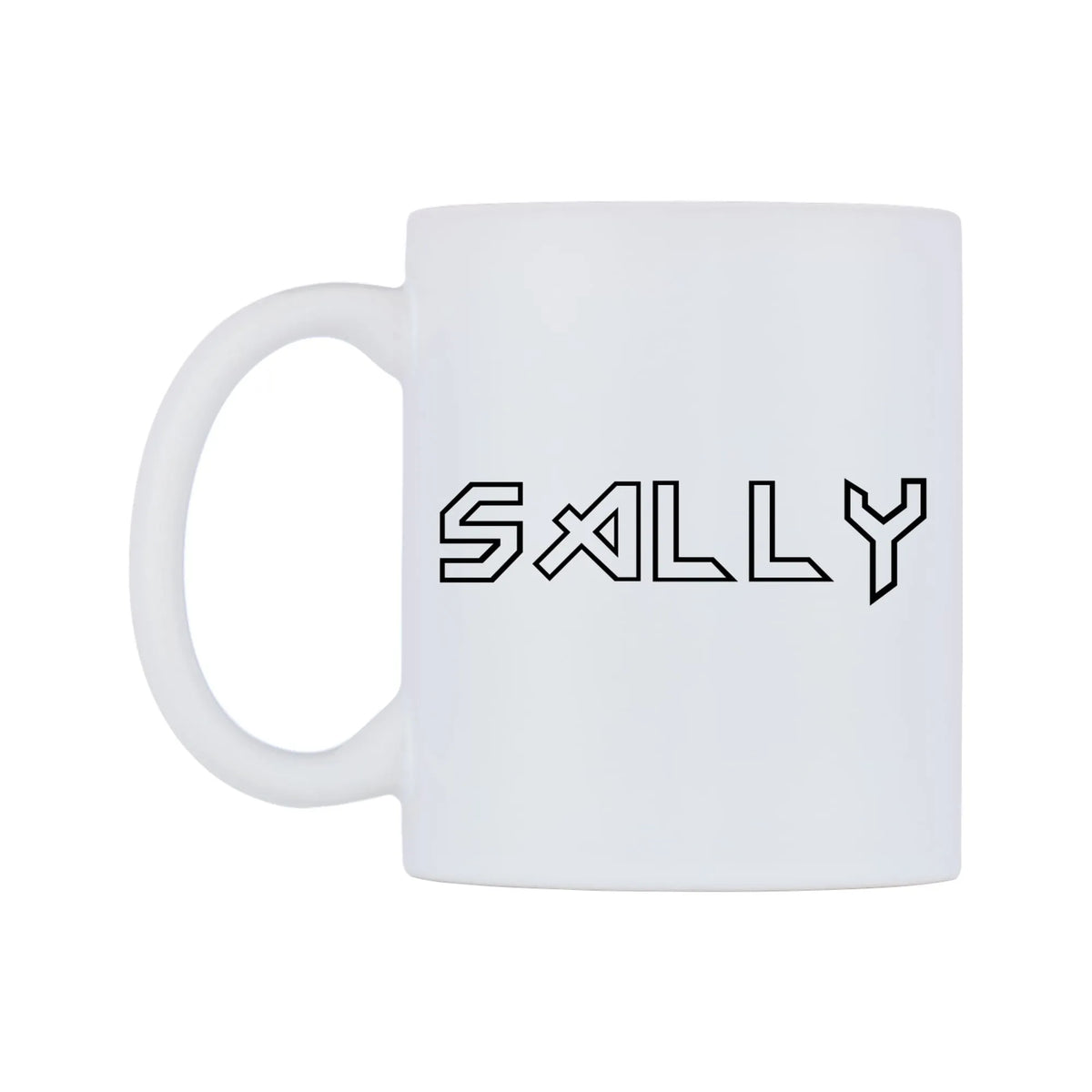 Sally - Iron Maiden Themed Mug — white 11oz gloss mug, right side, on a white background