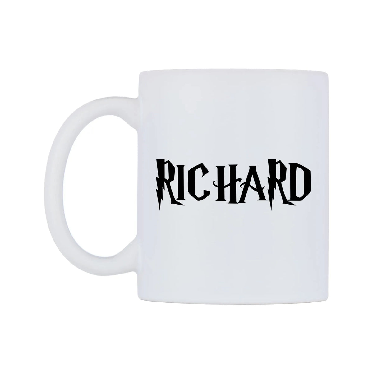 Richard - Wizard Themed Mug — white 11oz gloss mug, right side, on a white background