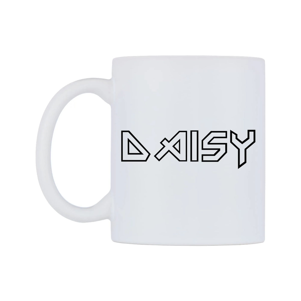 Daisy - Iron Maiden Themed Mug — white 11oz gloss mug, right side, on a white background