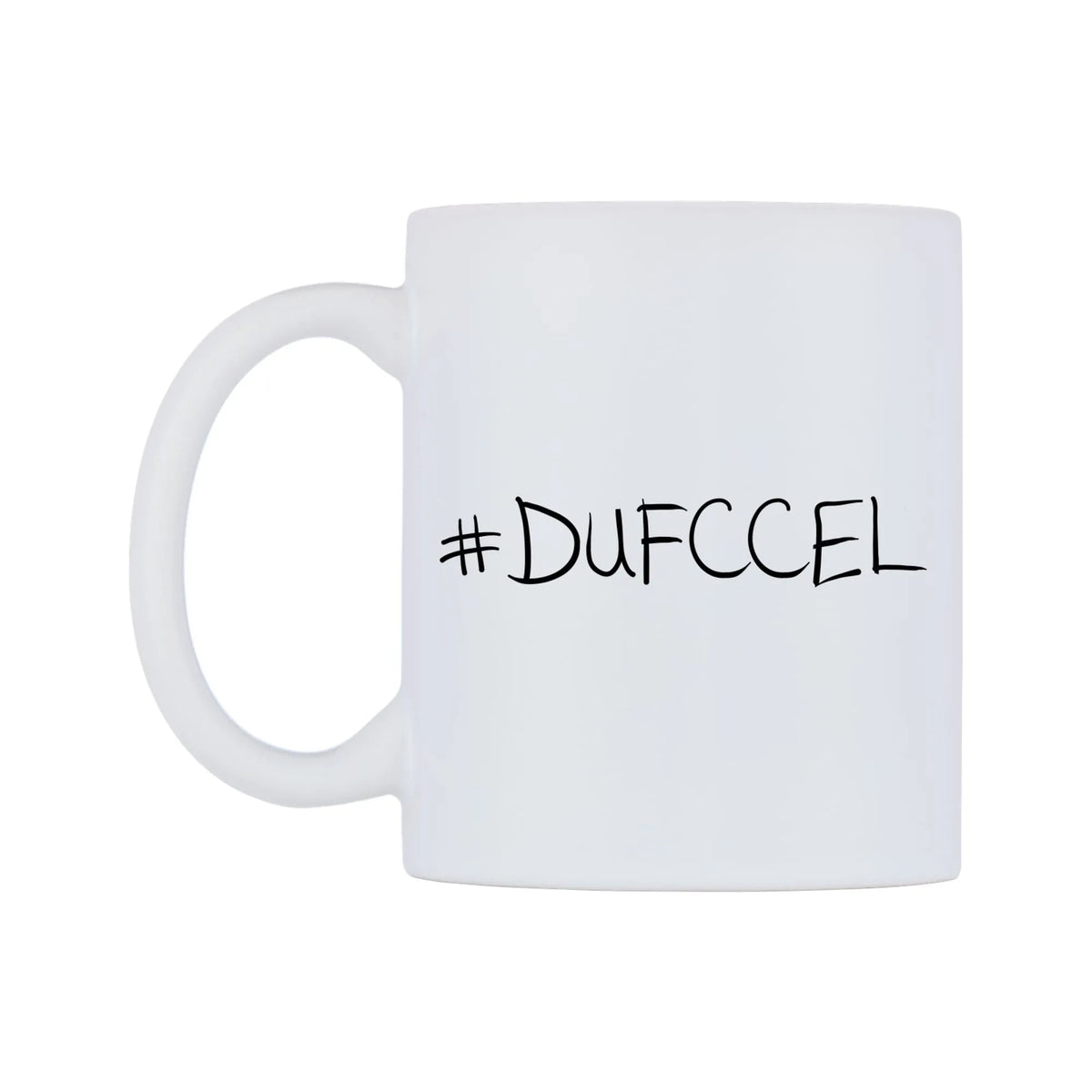 DUFCCEL Mug — mug, right side, on a white background