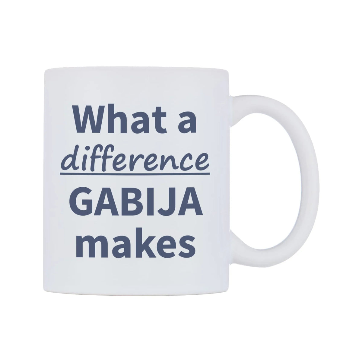 What a difference GABIJA makes Mug — mug, left side, on a white background