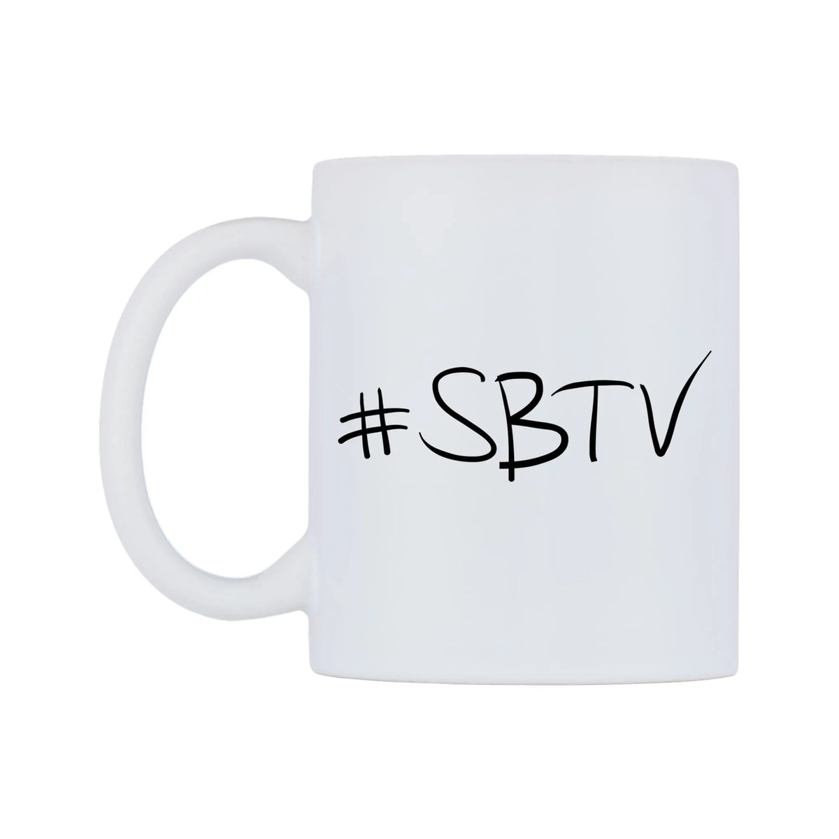 SBTV Mug — mug, right side, on a white background