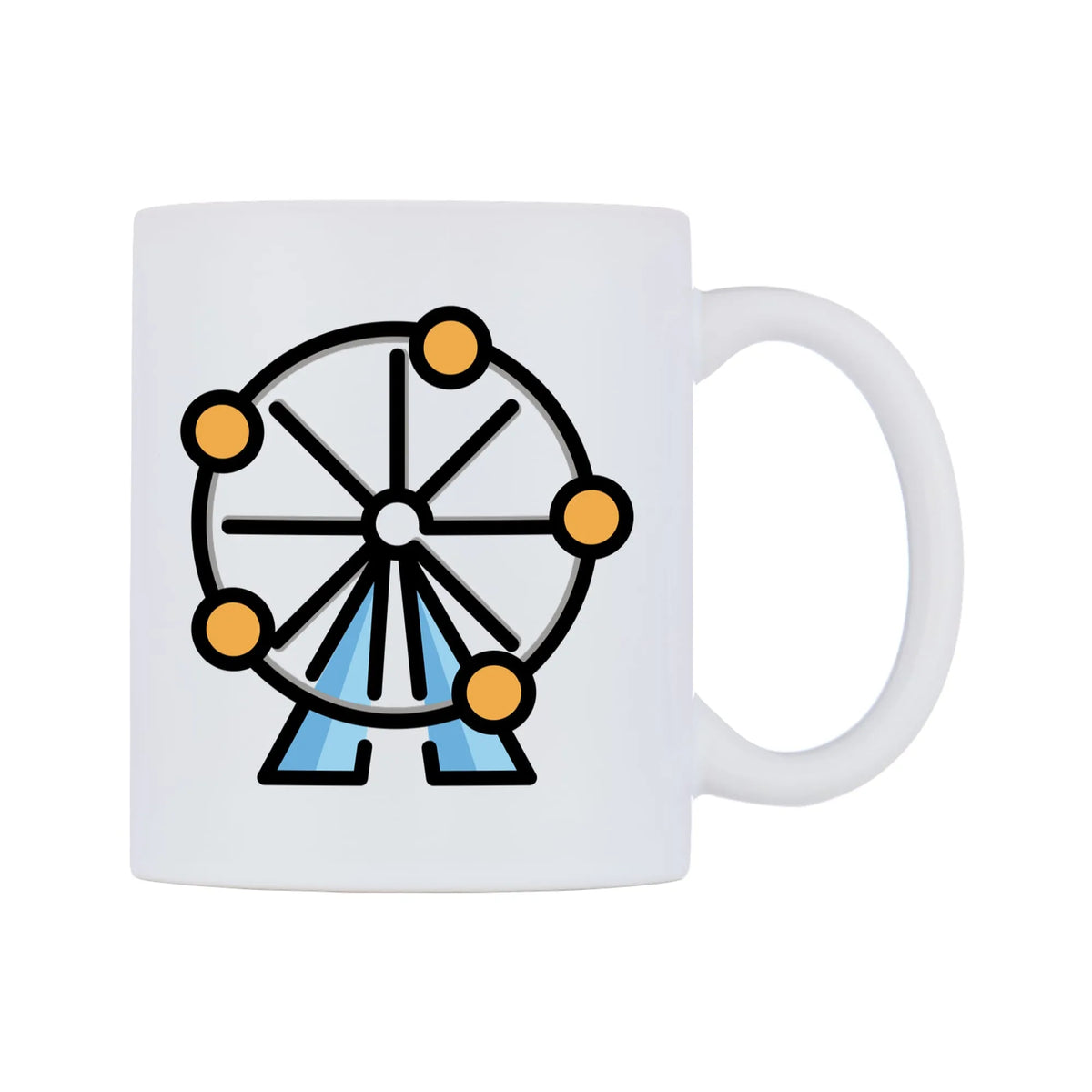 Ferris Wheel Emoji Mug — mug, left side, on a white background