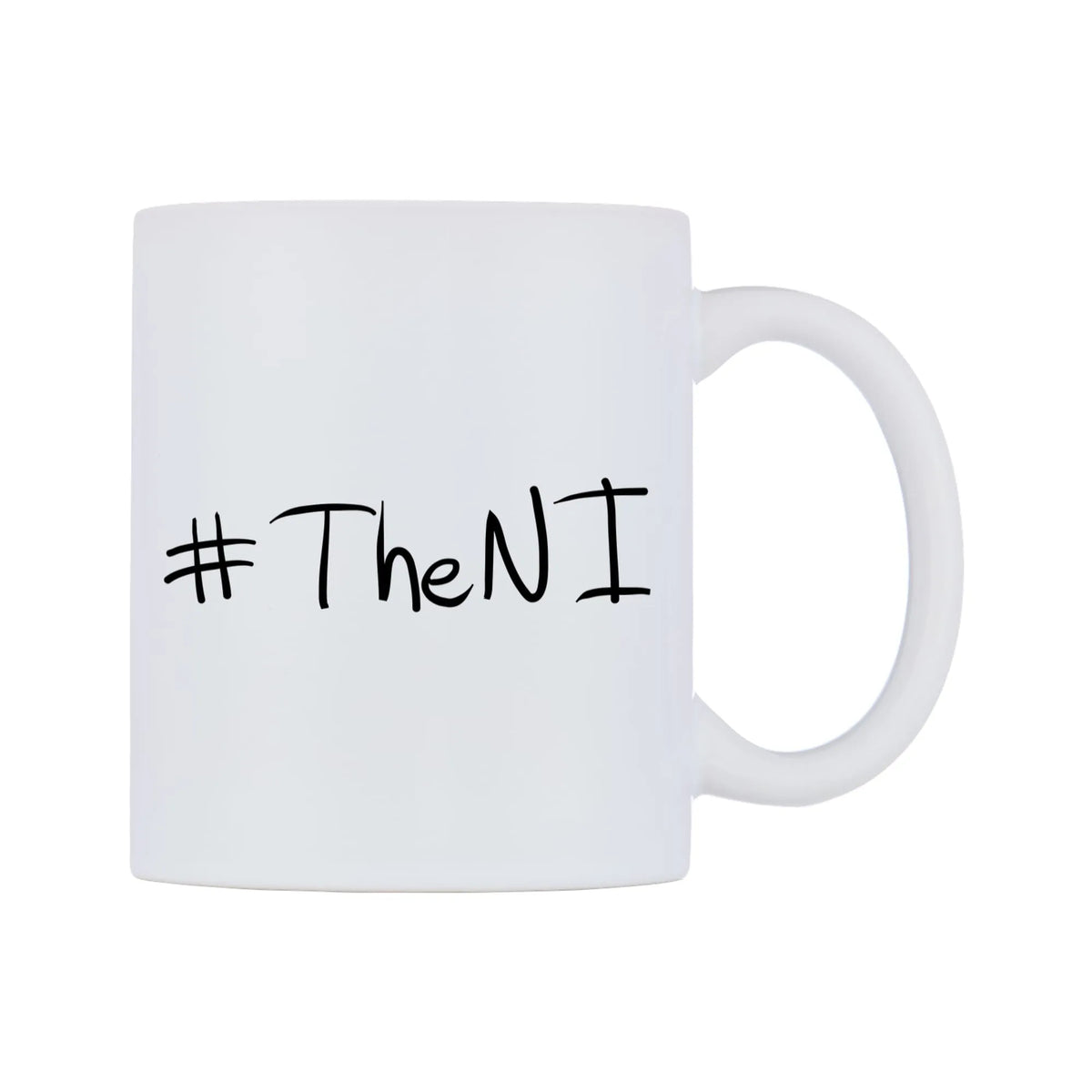 TheNI Mug — mug, left side, on a white background