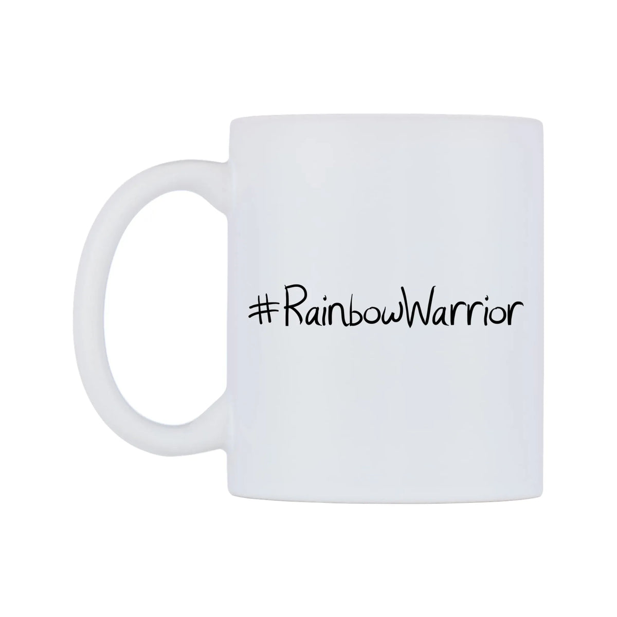 RainbowWarrior Mug — mug, right side, on a white background