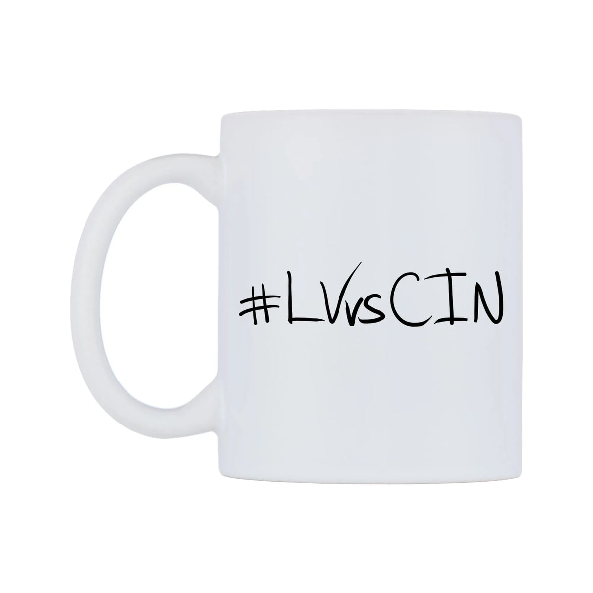LVvsCIN Mug — mug, right side, on a white background